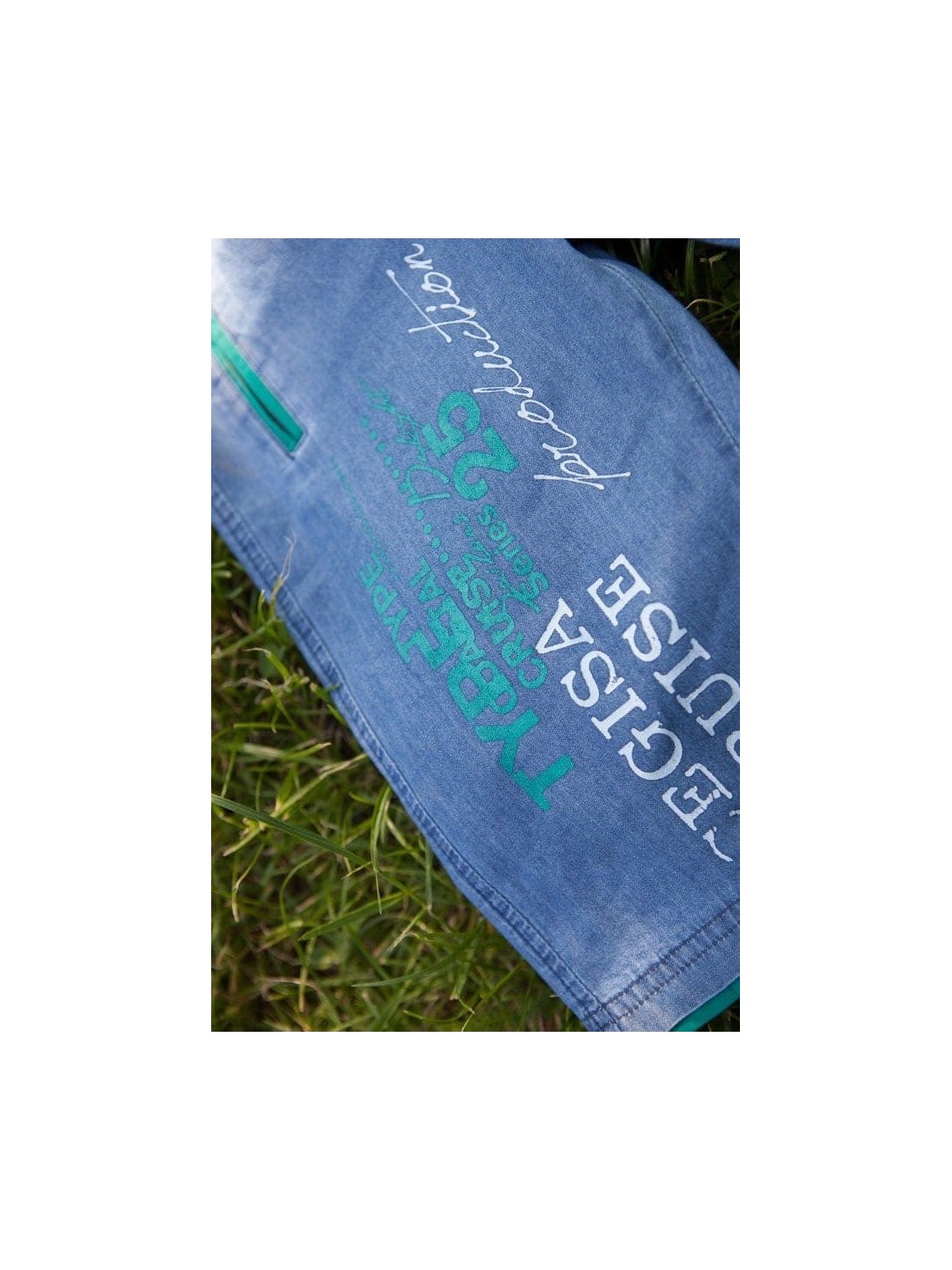 Pantaloni scurți din denim băieți - verde DZ6025 - Magazin online - Boutique